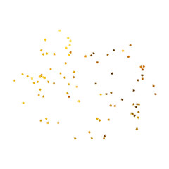 Golden star confetti, Gold stars sparkle decoration cutout, Png file.