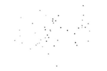 Silver star confetti, Silver stars sparkle decoration cutout, Png file.