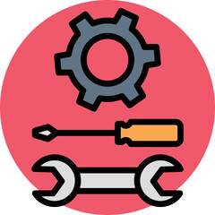 Repairing tools Vector Icon

