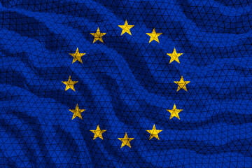 National flag of Europe. Background  with flag of Europe.
