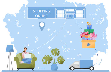 People Online Shopping Store Order Delivery App