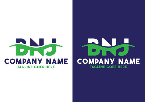 Letter BNJ logo design template, BNJ logo