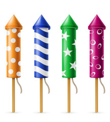 rocket salute for celebration holiday vector illustration
