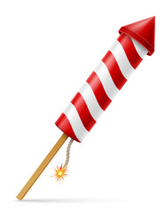 rocket salute for celebration holiday vector illustration