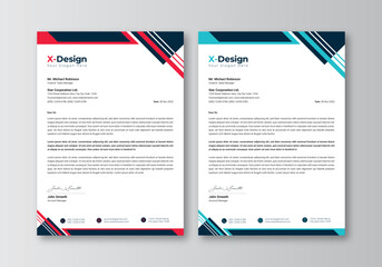 Letterhead Layout, Corporate business stationery 