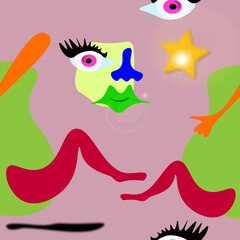 parts of human, seamless