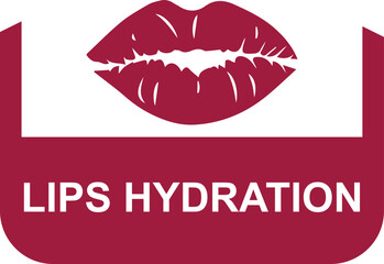 Lips hydration icon, hydrating lips icon vector