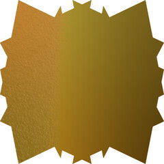 Abstract transparent blank golden texture shape design element.