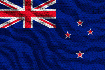 National flag of New Zealand. Background  with flag ofNew Zealand.