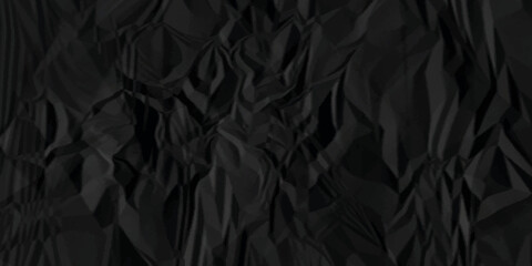 Black paper texture . Dark black wrinkled paper texture. Black crumpled paper texture . black crumpled and top view textures can be used for background of text or any contents . 