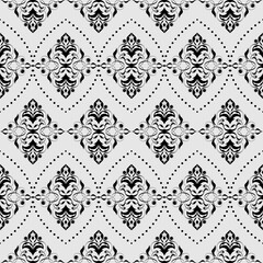 seamless  pattern of painted oriental motifs