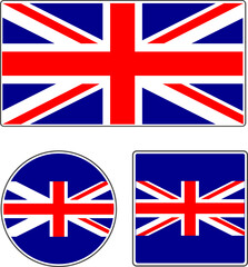 The national flag of Great Britain. Vector illustration.