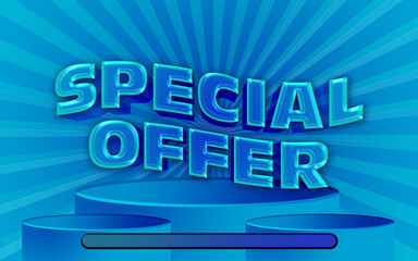 Special Offer Sale Background template with podium display