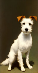 A Painting of adorable Jack Russel Terrier created with Generative AI