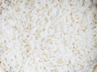 The texture of already cooked rice.