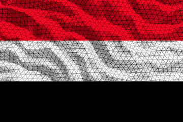 National flag of Yemen. Background  with flag  of Yemen