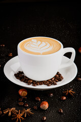 cappuccino hot coffee cup drink   
