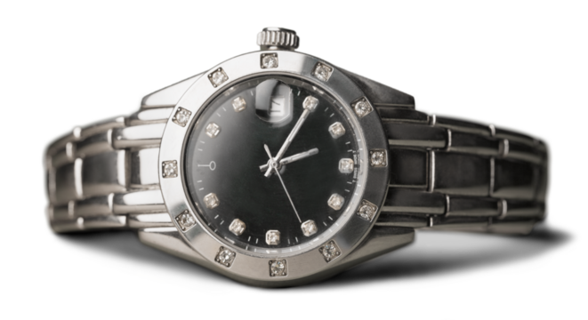 Beautiful male luxury black watch