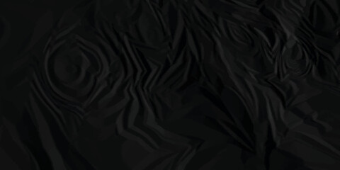 Black paper texture . Dark black wrinkled paper texture. Black crumpled paper texture dark crease sheet . Black crumpled and top view textures can be used for background of text or any contents .