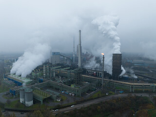 Ruhr area, Heavy industrial area near Dusseldorf. Coal mines, blast furnaces, steel mills, German...