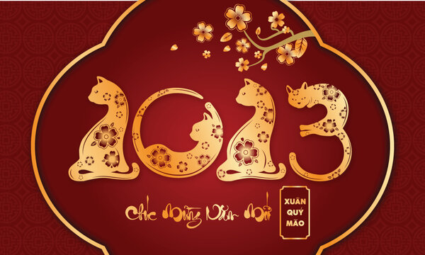 Four cats new year 2023 Quy Mao, Vietnamese new year 2023