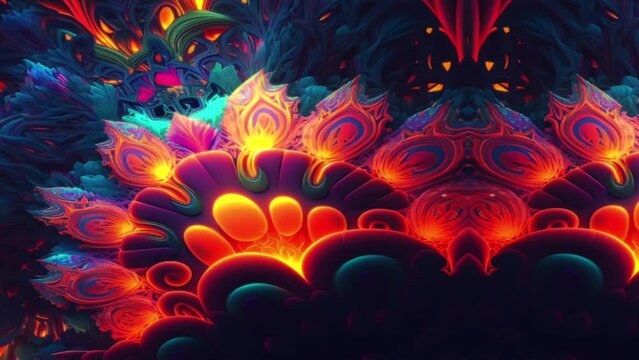 A Psychedelic hallucinogenic drugs  background. A visualisation to trigger non-ordinary states of consciousness