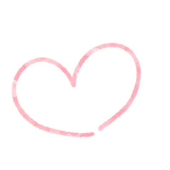 Watercolor hearts shapes doodle illustration for valentines day