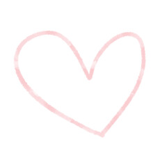 Watercolor hearts shapes doodle illustration for valentines day