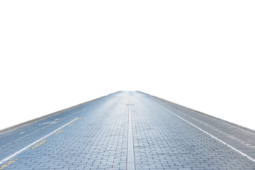 Empty road street in PNG isolated on transparent background