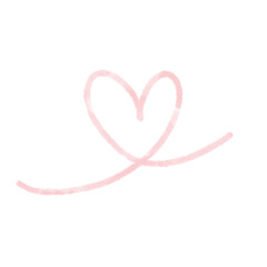 Watercolor hearts shapes doodle illustration for valentines day