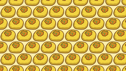 Pani Puri Gol Gappa Asian Food Theme Digital Paper Pattern Wallpaper Background  © ahmadfarazswl