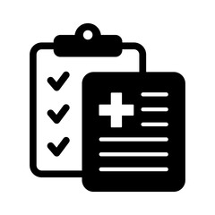 Medical card icon. Medical insurance sign. Medical record. Medical diagnosis. Health care diagnosis clipboard icon.