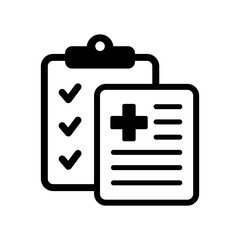 Medical card icon. Medical insurance sign. Medical record. Medical diagnosis. Health care diagnosis clipboard icon.