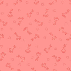 カーネーションのパターン　シームレス背景素材