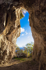 Monte La Serra (Italy) - The peak of Monti del Cicolano beside Rieti and Salto lake, during the...