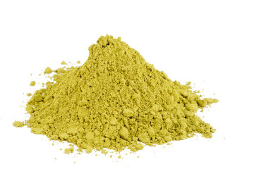 Mitragyna speciosa or Kratom Powder on a transparent background