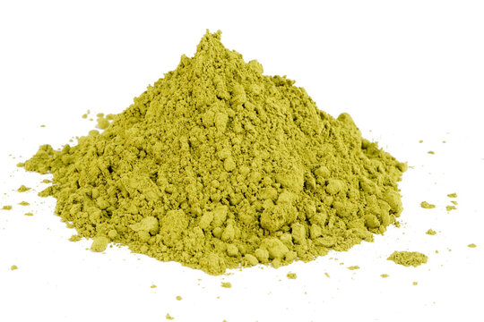 Mitragyna speciosa or Kratom Powder on a transparent background