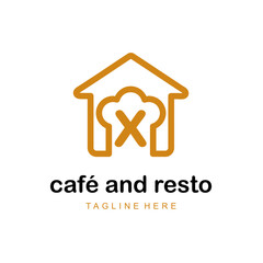 Initial Letter x with Home and Hat Cap Chef Combination Icon for Catering Service, Restaurant, Home Cooking, Baker Class Simple Logo Idea Template 