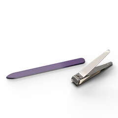 爪切り 爪磨き 爪やすり Nailclipper Nail File 3D rendered illustration 3DCG 透過PNG 影付き 透過影 半透明影