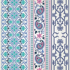 wedding card design, traditional paisley floral pattern , royal India	