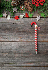 New Year's still life on a wooden background.