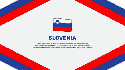 Slovenia Flag Abstract Background Design Template. Slovenia Independence Day Banner Cartoon Vector Illustration. Slovenia Illustration