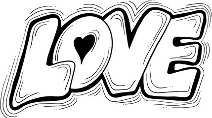 Happy Valentines day decorative lettering text vector elements composition for poster design, party invitation, advertisement offer, greeting card. Hand drawn illustration with heart.