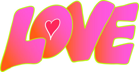 Happy Valentines day decorative lettering text vector elements composition for poster design, party invitation, advertisement offer, greeting card. Hand drawn illustration with heart.