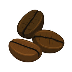 coffee bean brown caffeine cafe drink espresso beans vector, illustration