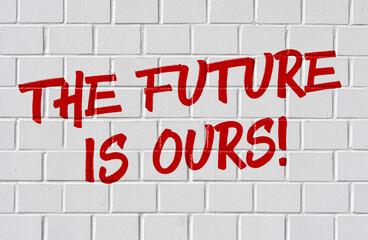  Graffiti on a brick wall - The future is ours