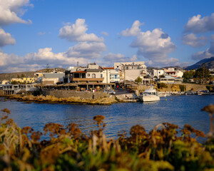 View to port of Sissi at Crete, Greece