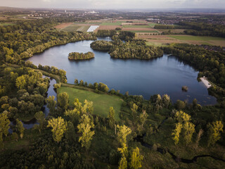Fototapeta na wymiar lake aerial