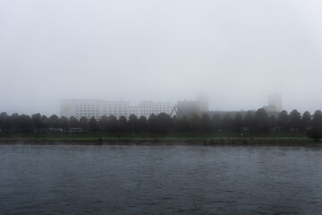 Foggy morning at the river