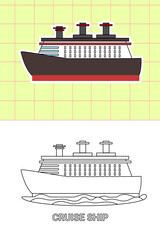 Obraz premium colouring page of all kind transportation
